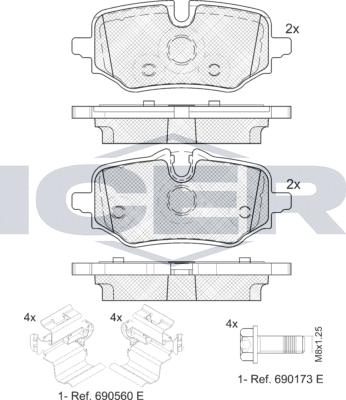 Icer 182469 - Set placute frana,frana disc aaoparts.ro