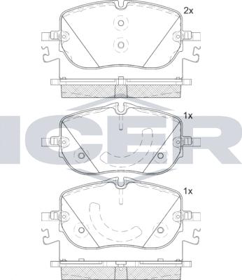 Icer 182432 - Set placute frana,frana disc aaoparts.ro