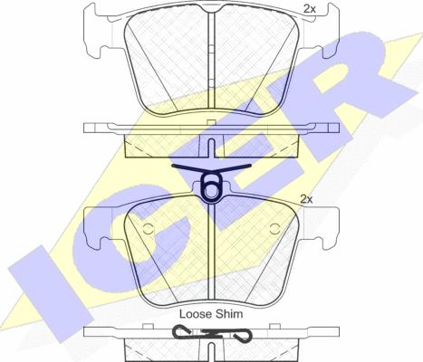 Icer 182098 - Set placute frana,frana disc aaoparts.ro