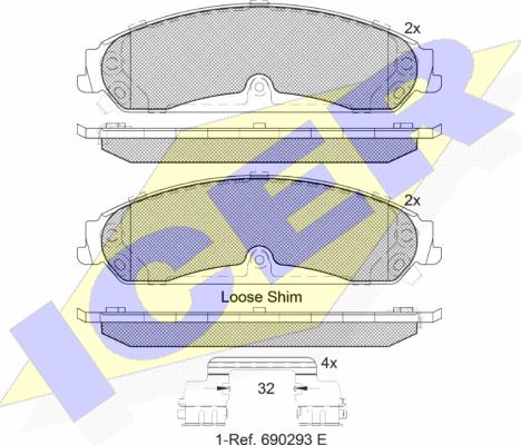 Icer 182097 - Set placute frana,frana disc aaoparts.ro