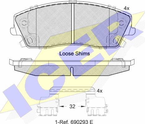 Icer 182067 - Set placute frana,frana disc aaoparts.ro