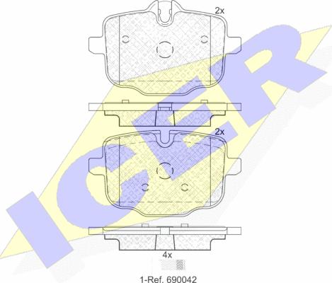Icer 182005 - Set placute frana,frana disc aaoparts.ro