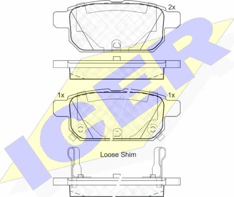 Icer 182017 - Set placute frana,frana disc aaoparts.ro