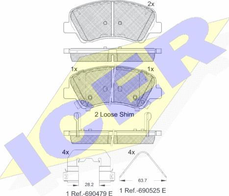 Icer 182035-233 - Set placute frana,frana disc aaoparts.ro