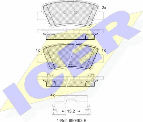 Icer 182036-066 - Set placute frana,frana disc aaoparts.ro