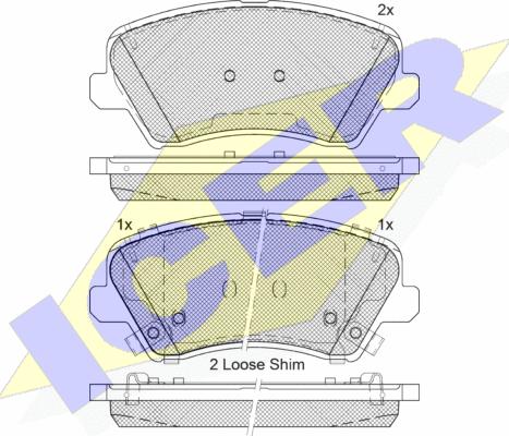 Icer 182029-207 - Set placute frana,frana disc aaoparts.ro