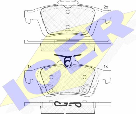 Icer 182106 - Set placute frana,frana disc aaoparts.ro