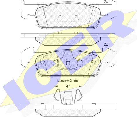 Icer 182115-202 - Set placute frana,frana disc aaoparts.ro