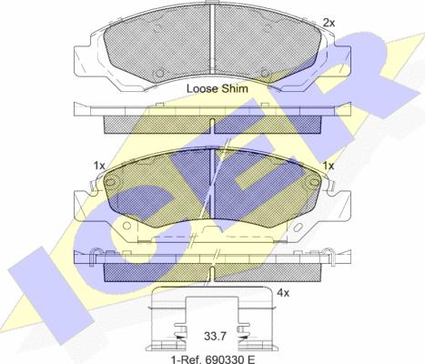Icer 182138 - Set placute frana,frana disc aaoparts.ro