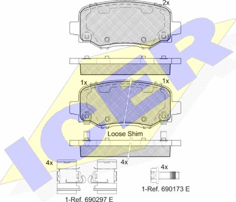 Icer 182176-203 - Set placute frana,frana disc aaoparts.ro