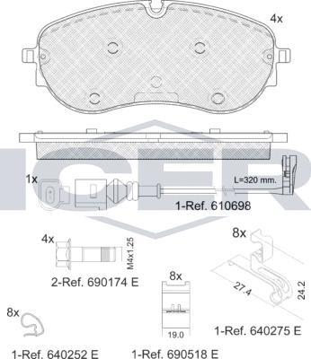 Icer 182391-208 - Set placute frana,frana disc aaoparts.ro