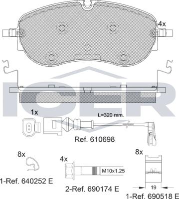 Icer 182391 - Set placute frana,frana disc aaoparts.ro