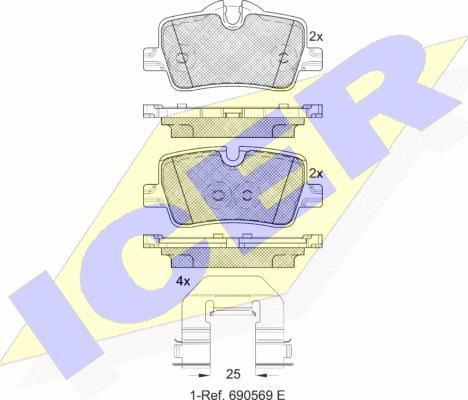Icer 182360 - Set placute frana,frana disc aaoparts.ro