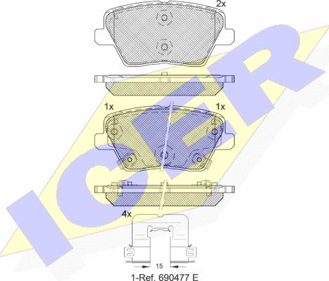 Icer 182318 - Set placute frana,frana disc aaoparts.ro