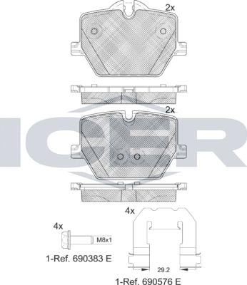 Icer 182386 - Set placute frana,frana disc aaoparts.ro