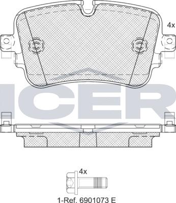 Icer EV2248 - Set placute frana,frana disc aaoparts.ro