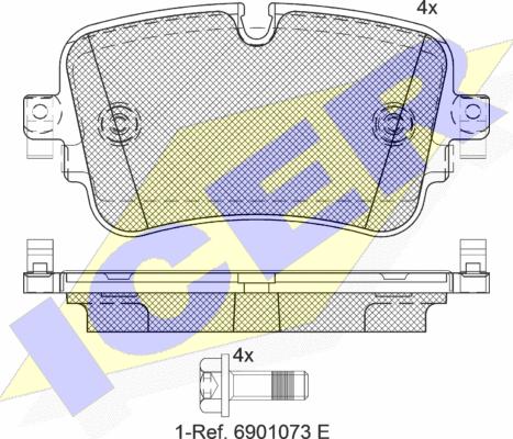 Icer 182248 - Set placute frana,frana disc aaoparts.ro