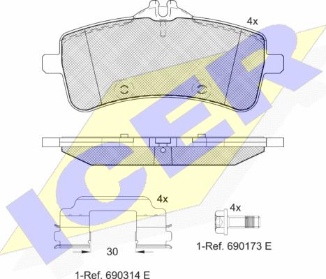 Icer 182218 - Set placute frana,frana disc aaoparts.ro