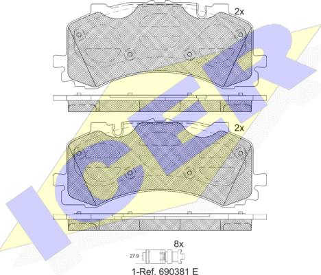 Icer 182281 - Set placute frana,frana disc aaoparts.ro