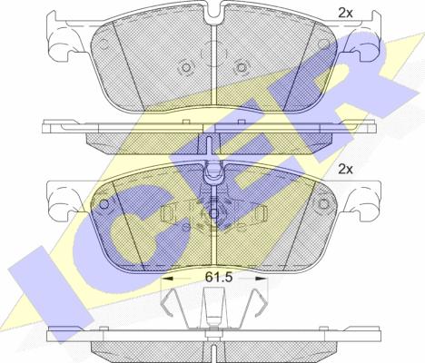 Icer 182236 - Set placute frana,frana disc aaoparts.ro
