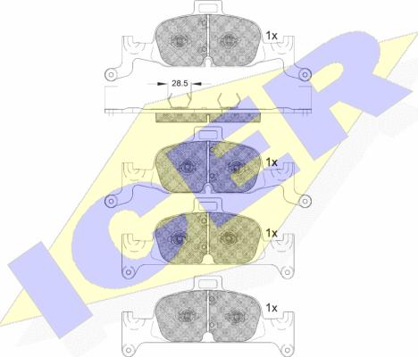 Icer 182279 - Set placute frana,frana disc aaoparts.ro