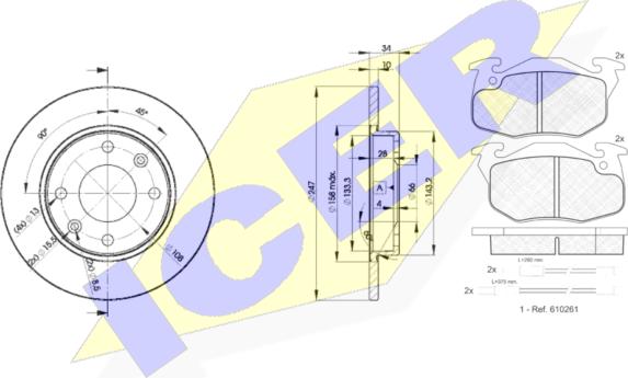 Icer 30864-4689 - Set frana, frana disc aaoparts.ro