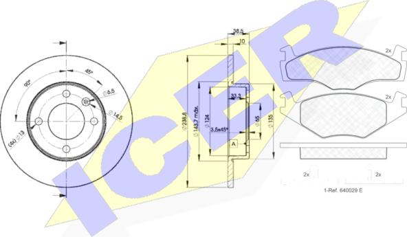 Icer 31048-3325 - Set frana, frana disc aaoparts.ro