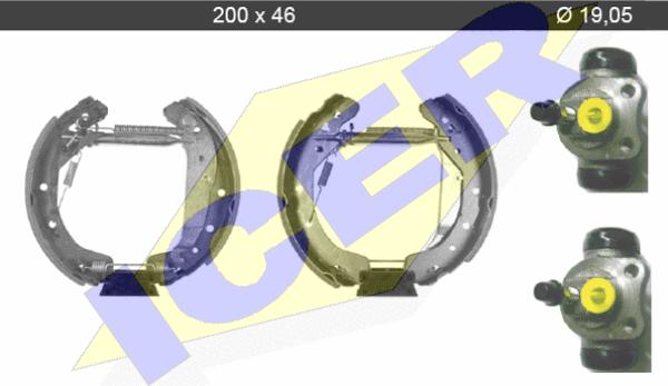 Icer 79KT0042 C - Set saboti frana aaoparts.ro