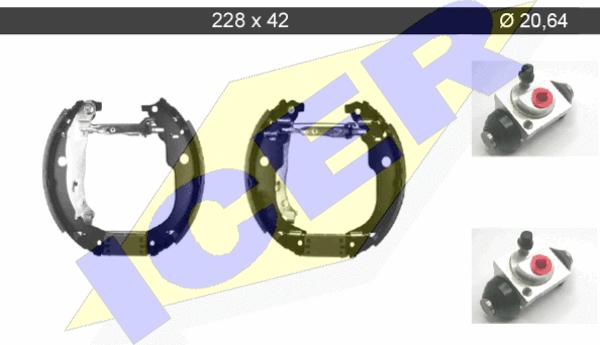 Icer 79KT0069 C - Set saboti frana aaoparts.ro