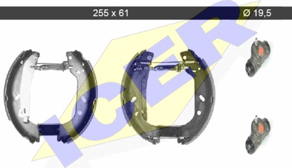 Icer 79KT0018 C - Set saboti frana aaoparts.ro