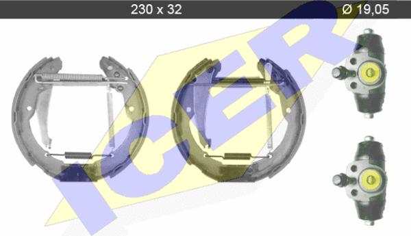 Icer 79KT0089 C - Set saboti frana aaoparts.ro