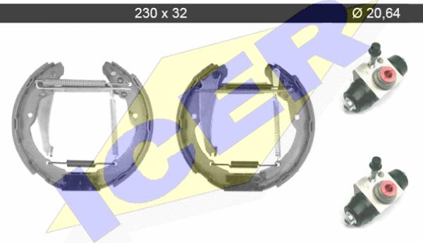 Icer 79KT0073 C - Set saboti frana aaoparts.ro