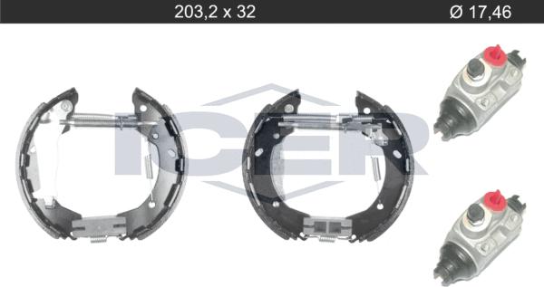 Icer 79KT0148 C - Set saboti frana aaoparts.ro