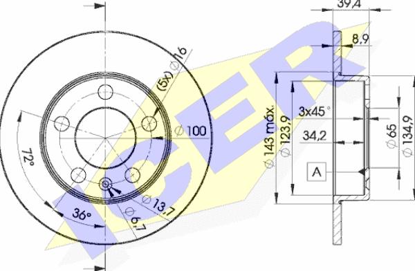 Icer 78BD5601-2 - Disc frana aaoparts.ro