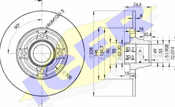 Icer 78BD5006-1 - Disc frana aaoparts.ro