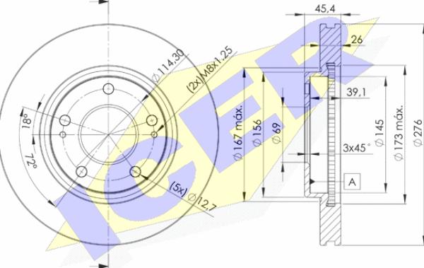 Icer 78BD5399-2 - Disc frana aaoparts.ro