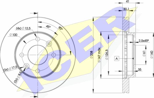 Icer 78BD6572-2 - Disc frana aaoparts.ro