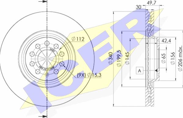 Icer 78BD6085-2 - Disc frana aaoparts.ro