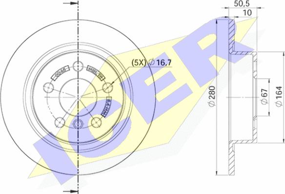 Icer 78BD0045-2 - Disc frana aaoparts.ro