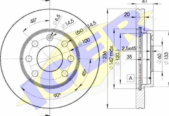 Icer 78BD1440-2 - Disc frana aaoparts.ro