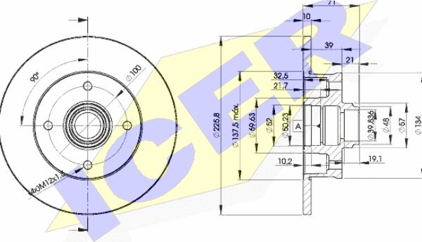 Icer 78BD3393-1 - Disc frana aaoparts.ro