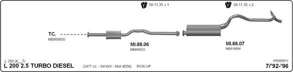 Imasaf 555000011 - Sistem de esapament aaoparts.ro