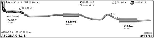 Imasaf 561000022 - Sistem de esapament aaoparts.ro