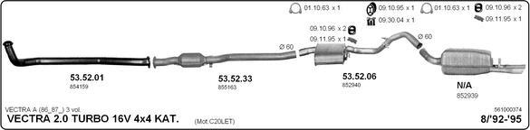 Imasaf 561000374 - Sistem de esapament aaoparts.ro