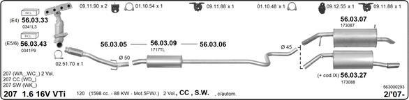 Imasaf 563000293 - Sistem de esapament aaoparts.ro