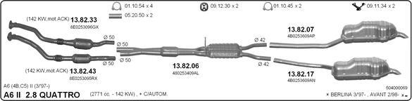 Imasaf 504000069 - Sistem de esapament aaoparts.ro