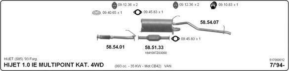 Imasaf 517000012 - Sistem de esapament aaoparts.ro
