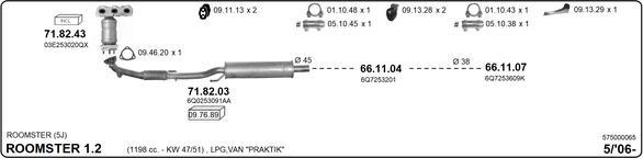 Imasaf 575000065 - Sistem de esapament aaoparts.ro