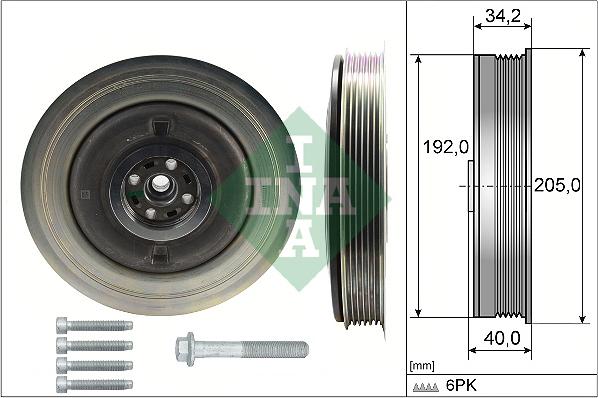 INA 544 0504 20 - Fulie curea, arbore cotit aaoparts.ro