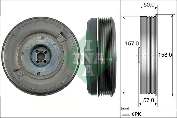 INA 544 0513 10 - Fulie curea, arbore cotit aaoparts.ro